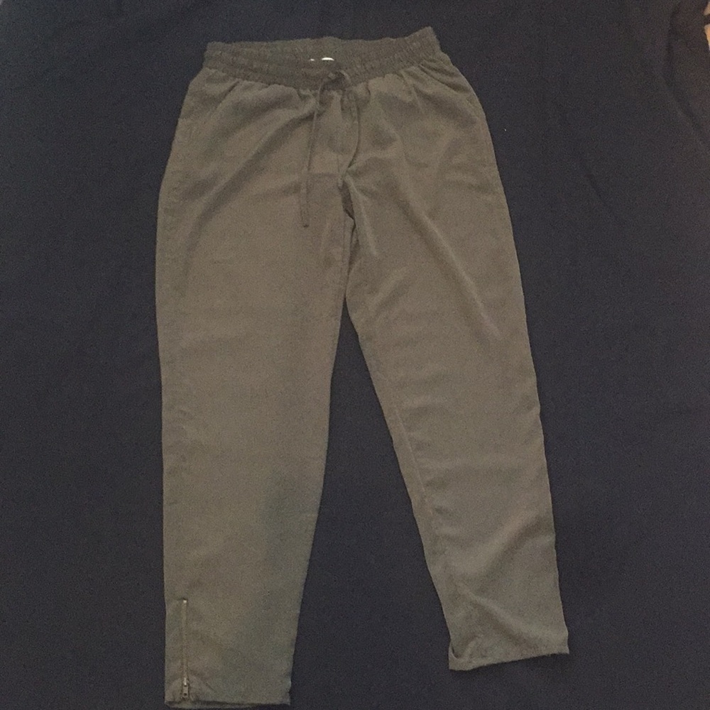 Olive/khaki silky joggers